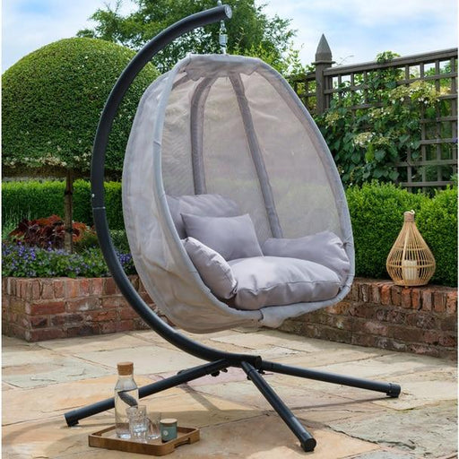 Norfolk Leisure Folding Textilene Hanging Swing Chair Grey
