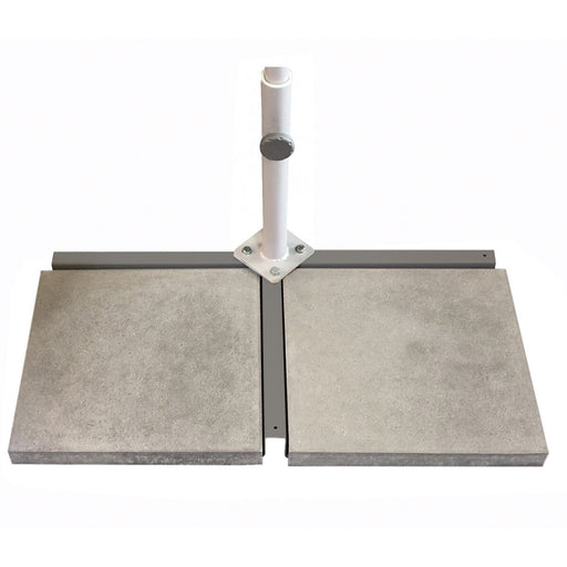 Max Green 30kg Flex Roof Cross Base with Support Tube & 2 Concrete Slabs