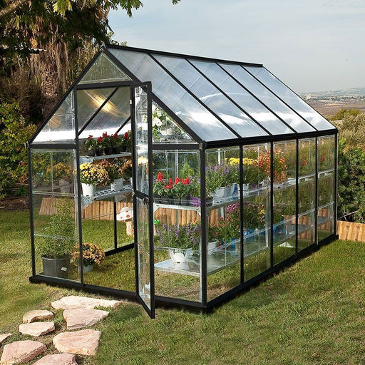 Palram Hybrid 6x10 Grey Polycarbonate Greenhouse