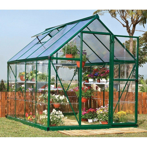 Palram Hybrid 6x8 Green Polycarbonate Greenhouse
