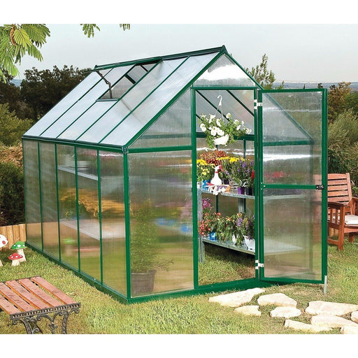 Palram Mythos 6x10 Green Greenhouse with Twin wall panels