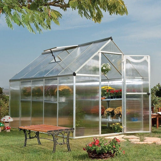 Palram Mythos 6x10 Silver Greenhouse with Twin wall panels