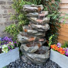 Tranquility 8 Tier Wood Effect Water Feature