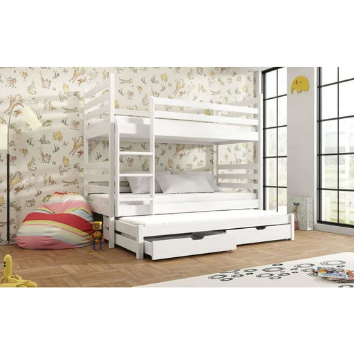 ARTE Wooden Bunk Bed Tomi with Trundle and Storage