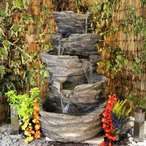 Tranquility 5 Tier Stone Effect Rock Fall Water Feature